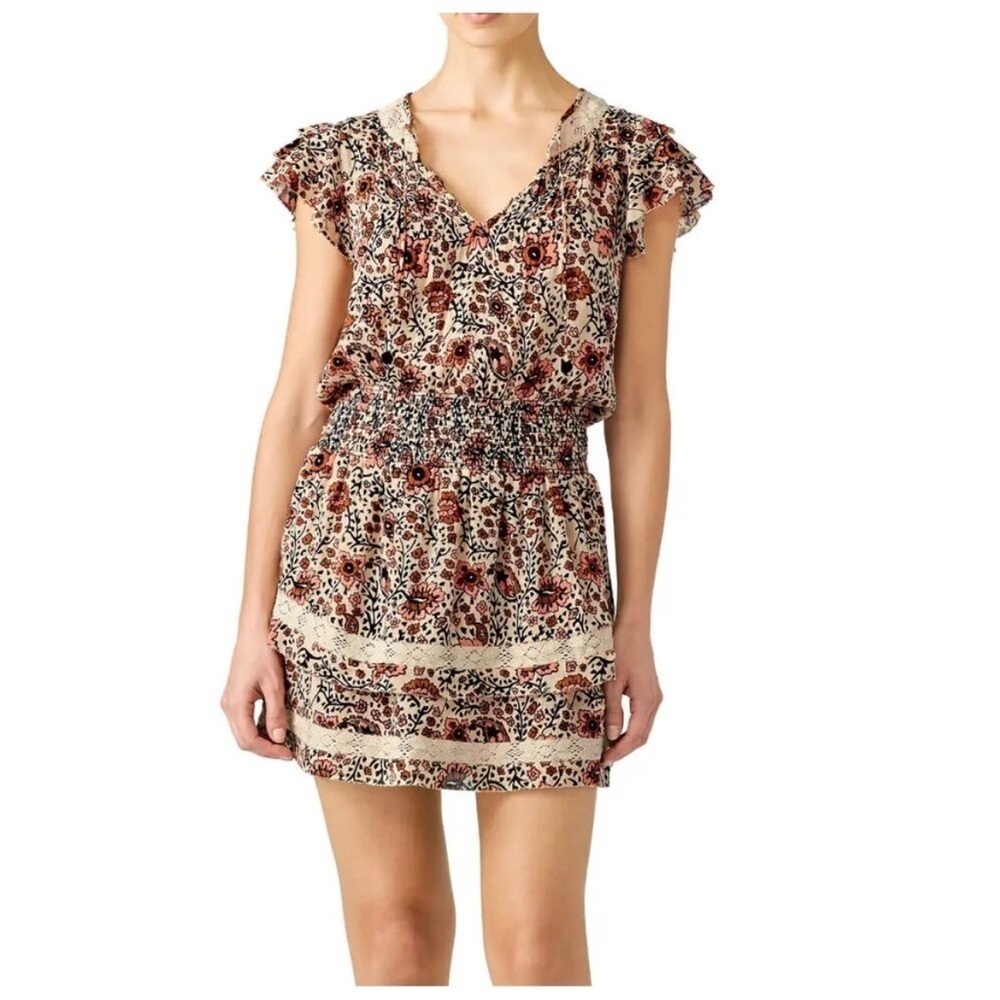 SAYLOR Floral V-Neck Mini Dress